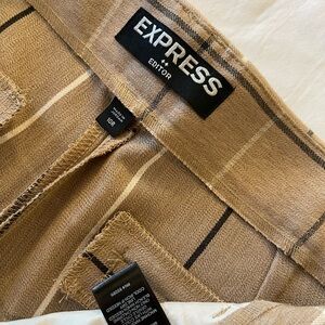 Express Beige Checkered Trousers